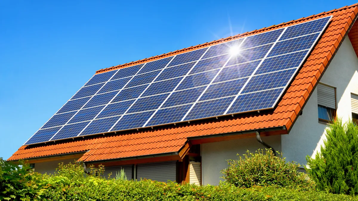 Solar panels being installed